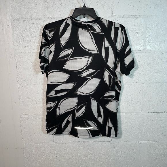 NIKE Men Printed Round Neck Polyester White, Black T-Shirt Large - Picture 3 of 6